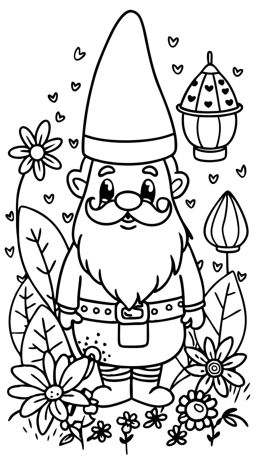 gnome coloring page